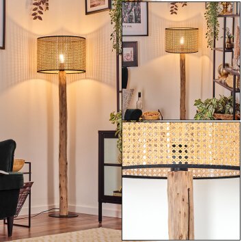 Ramila lampa stojąca kolory naturalne, czarny, 1-punktowy