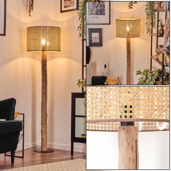 Barcos Lampa stojąca Ecru, Czarny, 1-punktowy