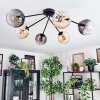 Koyoto lampa sufitowa, kula świetlna 77.5 cm bursztynowy, przezroczysty, przydymiony, 6-punktowe