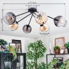 Koyoto lampa sufitowa, kula świetlna 77.5 cm bursztynowy, przezroczysty, przydymiony, 6-punktowe
