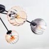 Koyoto lampa sufitowa, kula świetlna 77.5 cm bursztynowy, przezroczysty, przydymiony, 6-punktowe