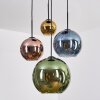 Koyoto lampa wisząca, kula świetlna, lampa wisząca niebeieski, złoty, zielony, miedziany, 4-punktowe
