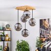 Jomin lampa sufitowa, kula świetlna kolory naturalne, czarny, 5-punktowe