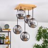 Jomin lampa sufitowa, kula świetlna kolory naturalne, czarny, 5-punktowe