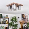 Donar Lampa sufitowa Wygląd drewna, 4-punktowe
