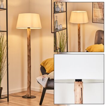 Bassagoda lampa stojąca kolory naturalne, czarny, 1-punktowy