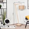 Soungou lampa stojąca kolory naturalne, biały, 1-punktowy