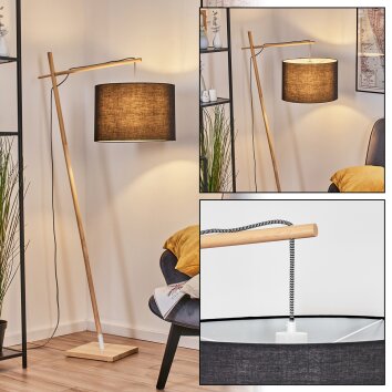 Bassagoda lampa stojąca kolory naturalne, biały, 1-punktowy