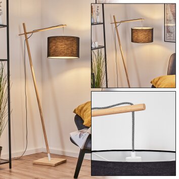 Bassagoda lampa stojąca kolory naturalne, biały, 1-punktowy