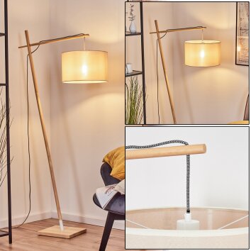 Bassagoda lampa stojąca kolory naturalne, biały, 1-punktowy