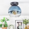 Koyoto lampa sufitowa, kula świetlna 20 cm niebeieski, przezroczysty, 1-punktowy