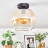 Koyoto Lampa sufitowa, Kula świetlna W kolorze bursztynu, Przezroczysty, 1-punktowy