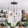 Koyoto lampa wisząca, kula świetlna, lampa wisząca bursztynowy, przezroczysty, przydymiony, 4-punktowe