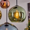 Koyoto lampa wisząca, kula świetlna, lampa wisząca 35 cm niebeieski, złoty, zielony, miedziany, 4-punktowe
