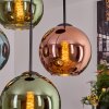 Koyoto lampa wisząca, kula świetlna, lampa wisząca niebeieski, zielony, miedziany, 4-punktowe