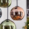 Koyoto lampa wisząca, kula świetlna, lampa wisząca niebeieski, zielony, miedziany, 4-punktowe