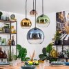 Koyoto lampa wisząca, kula świetlna, lampa wisząca niebeieski, złoty, zielony, przezroczysty, miedziany, 4-punktowe
