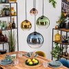 Koyoto lampa wisząca, kula świetlna, lampa wisząca niebeieski, złoty, zielony, przezroczysty, miedziany, 4-punktowe