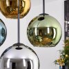 Koyoto Lampa wisząca, Kula świetlna, Lampa wisząca Niebeieski, Chrom, Złoty, Zielony, Przydymiony, 4-punktowe