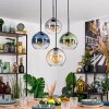 Koyoto lampa wisząca, kula świetlna, lampa wisząca bursztynowy, niebeieski, zielony, przezroczysty, przydymiony, 4-punktowe