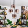 Lauden lampa wisząca, kula świetlna, lampa wisząca przezroczysty, miedziany, 4-punktowe