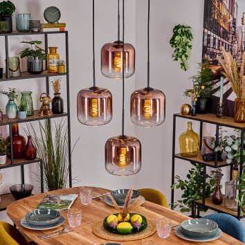 Lauden Lampa wisząca, Kula świetlna, Lampa wisząca Przezroczysty, W kolorze miedzi, 4-punktowe