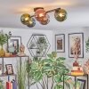 Chehalis lampa sufitowa, kula świetlna niebeieski, chrom, zielony, miedziany, przydymiony, 5-punktowe
