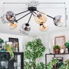 Koyoto lampa sufitowa, kula świetlna 77.5 cm bursztynowy, przezroczysty, przydymiony, 6-punktowe
