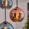Koyoto lampa wisząca, kula świetlna, lampa wisząca niebeieski, złoty, miedziany, 4-punktowe