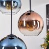 Koyoto lampa wisząca, kula świetlna, lampa wisząca niebeieski, złoty, przezroczysty, miedziany, 4-punktowe