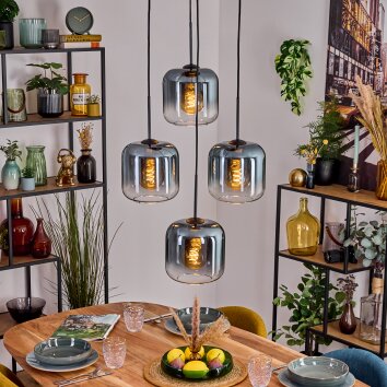 Lauden Lampa wisząca, Kula świetlna, Lampa wisząca Niebeieski, Przezroczysty, 4-punktowe