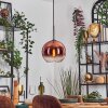Koyoto lampa wisząca, kula świetlna, lampa wisząca przezroczysty, miedziany, 1-punktowy