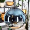 Koyoto lampa wisząca, kula świetlna, lampa wisząca niebeieski, przezroczysty, 1-punktowy