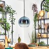 Koyoto lampa wisząca, kula świetlna, lampa wisząca niebeieski, przezroczysty, 1-punktowy