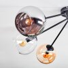 Koyoto lampa sufitowa, kula świetlna 77.5 cm bursztynowy, chrom, przezroczysty, przydymiony, 6-punktowe
