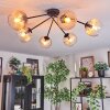 Koyoto lampa sufitowa, kula świetlna 77.5 cm bursztynowy, przezroczysty, 6-punktowe