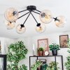 Koyoto lampa sufitowa, kula świetlna 77.5 cm bursztynowy, przezroczysty, 6-punktowe