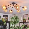 Koyoto lampa sufitowa, kula świetlna 77.5 cm bursztynowy, przezroczysty, 6-punktowe