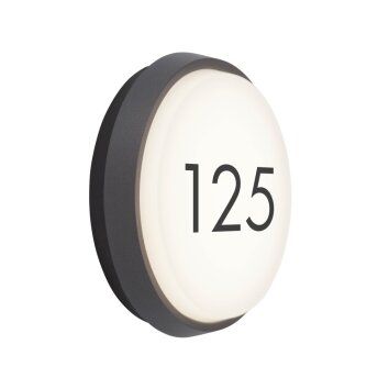 AEG Letan Round Zewnętrzny kinkiet LED Antracytowy, Biały, 1-punktowy