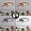 Modrix lampa sufitowa LED chrom, czarny, 1-punktowy