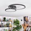 Modrix lampa sufitowa LED chrom, czarny, 1-punktowy