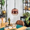 Koyoto lampa wisząca, kula świetlna, lampa wisząca przezroczysty, miedziany, 1-punktowy