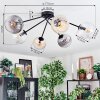 Koyoto lampa sufitowa, kula świetlna 77.5 cm bursztynowy, przezroczysty, przydymiony, 6-punktowe
