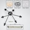 Koyoto lampa sufitowa, kula świetlna 77.5 cm bursztynowy, przezroczysty, przydymiony, 6-punktowe