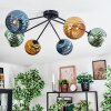 Koyoto lampa sufitowa, kula świetlna 77.5 cm niebeieski, złoty, zielony, 6-punktowe