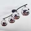 Ripoll lampa sufitowa, kula świetlna chrom, przydymiony, 4-punktowe