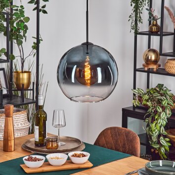 Koyoto lampa wisząca, kula świetlna, lampa wisząca 30 cm niebeieski, przezroczysty, 1-punktowy