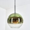 Koyoto Lampa wisząca, Kula świetlna, Lampa wisząca 30 cm Zielony, Przezroczysty, 1-punktowy