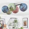 Chehalis lampa sufitowa, kula świetlna niebeieski, zielony, miedziany, 5-punktowe