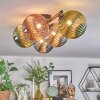 Chehalis lampa sufitowa, kula świetlna niebeieski, zielony, miedziany, przydymiony, 5-punktowe
